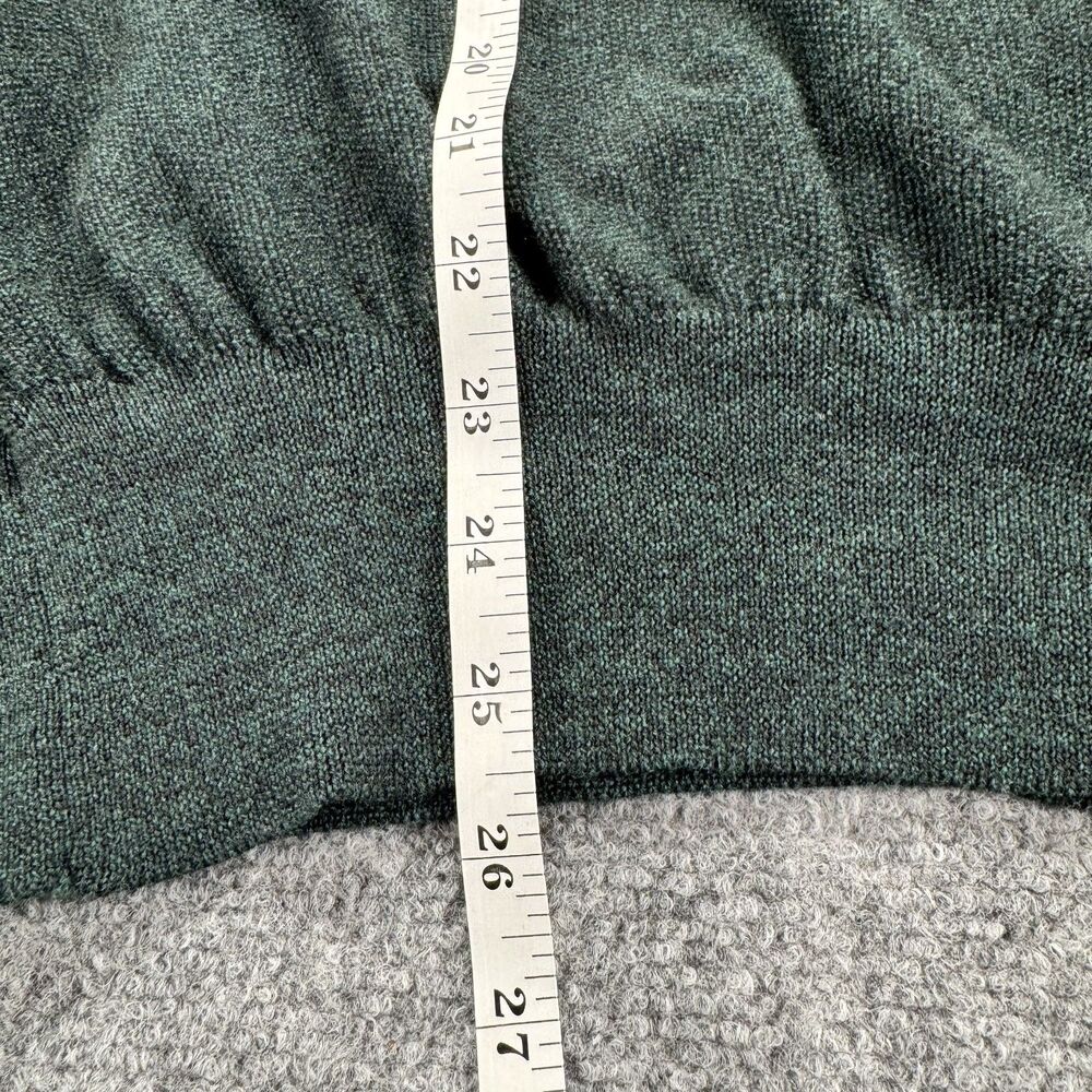 Jeff Rose Italian Wool Sweater Green Crewneck Luxury Knit Medium - Picture 6 of 8